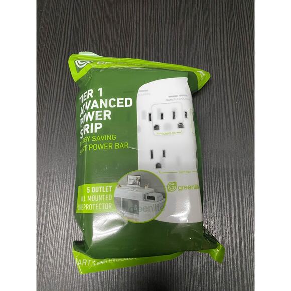 Greenlite Tier 1 Advanced Power Strip (Saves Energy, Surge Protector, Compact) - Picture 2 of 5